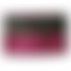 Pince cheveux femme - barrette en dentelle noire et rose fuchsia