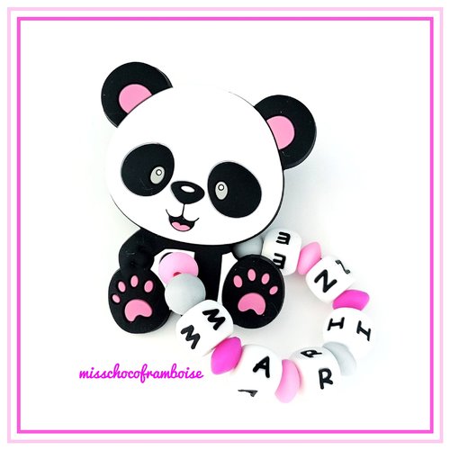 Anneau de dentition en silicone panda