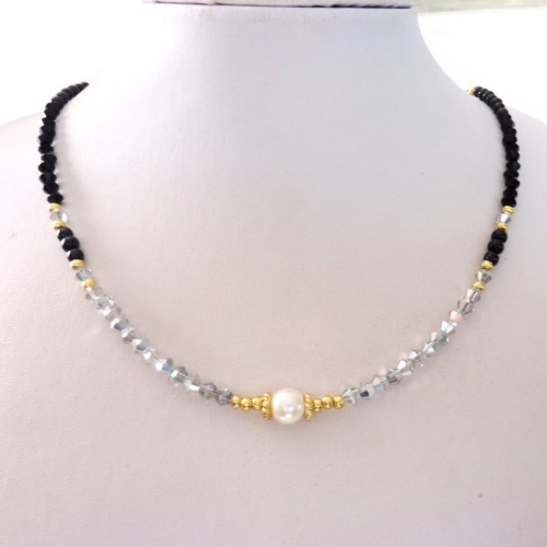 Collier cristal et nacre