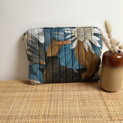 Housse ordinateur en liberty, protection ordinateur