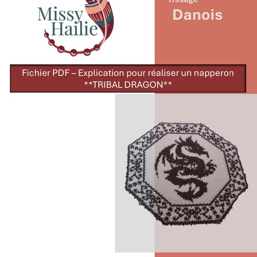 Fichier pdf explication napperon tribal dragon