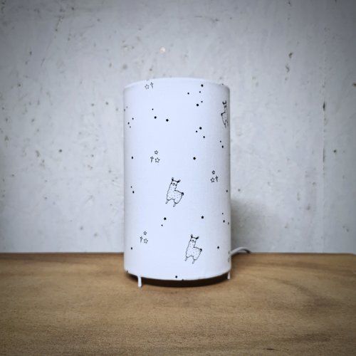 Lampe de chevet imprimé lama