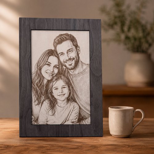 Photo laser maxi format personnalisée sur bois – 30 x 21 cm