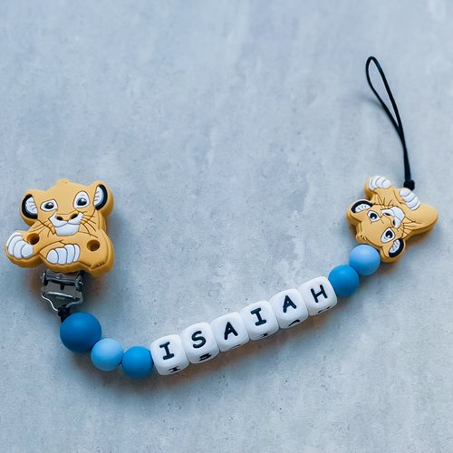 Attache tétine personnalisée , cadeau naissance  , perles silicone