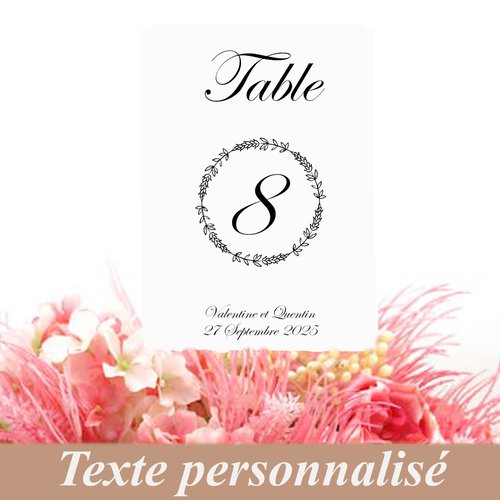 Numéros de table de mariage, personnalisés, décoration de table