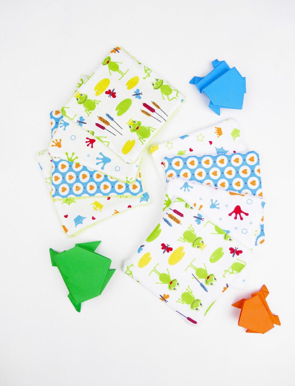 Lingettes Lavables Maman Et Bebe Toilette Demaquillage Grenouilles Un Grand Marche