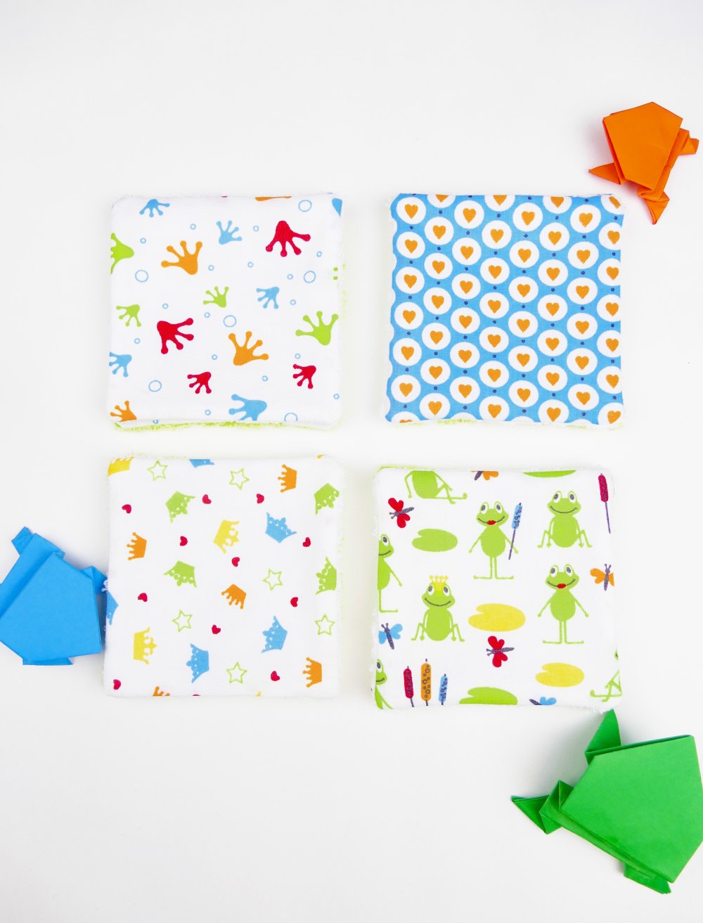 Lingettes Lavables Maman Et Bebe Toilette Demaquillage Grenouilles Un Grand Marche