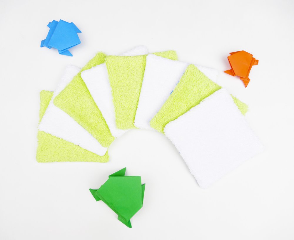 Lingettes Lavables Maman Et Bebe Toilette Demaquillage Grenouilles Un Grand Marche