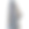 Couverture bébé en double gaze coton/eucalyptus/sherpa crème/72x92cm