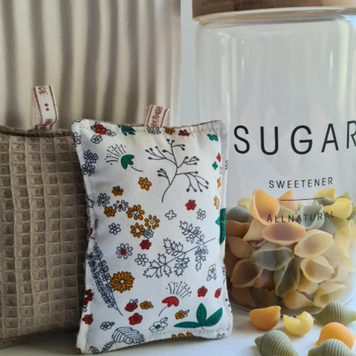 Éponge lavable et réutilisable en coton nid d'abeille lin | anna