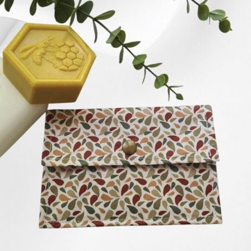 Pochette à savon en coton enduit | idéal pour transporter les cosmétiques solides