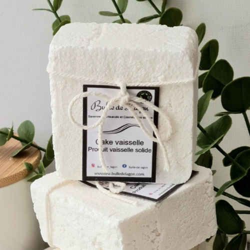 Cake vaisselle solide éco-responsable | nettoyant ultra dégraissant sans trace | 4 à 6 mois d’utilisation | zéro déchet 100% naturel