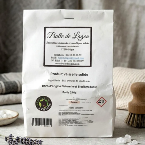 Pastilles lave-vaisselle écologiques | sachet 30 pastilles | galets nettoyants et dégraissants | produit maison durable | 100% naturel