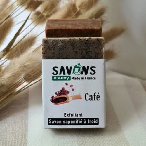 Savon cafe exfoliant solide | 100 g | savon artisanal local | saponifié à froid