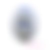 *camée couronne de noel bleu clair en résine embellissement scrapbooking x 1*. 