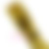 Ruban tissu sequins jaune - 1 mètre