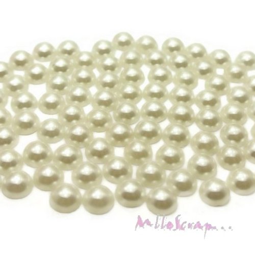 *lot de 10 demi-perles ivoire coller 12 mm embellissement scrapbooking*