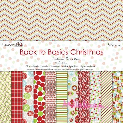 *lot de 24 feuilles thème "back to basic christmas modern" 15 x 15 cm scrap carterie (ref.110)*