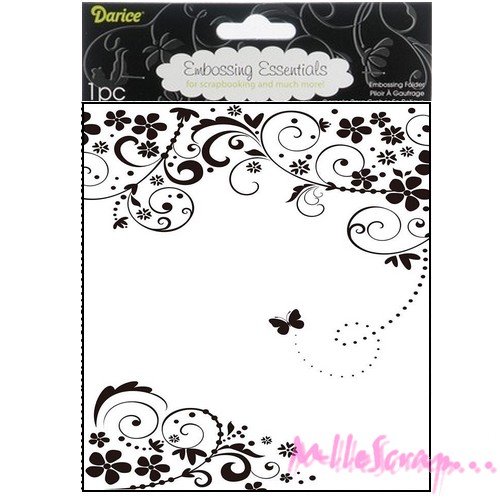 *grande plaque a4 et pochoir d'embossage de la marque darice scrapbooking 54(réf.210).*