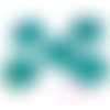 *lot de 5 petites fleurs tissu satin turquoise embellissement scrapbooking(réf.310).*