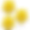 *lot de 5 petites fleurs tissu jaune embellissement scrapbooking carterie(réf.310)*