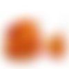 *lot de 5 fleurs "lily" orange avec tige embellissement scrap carte*