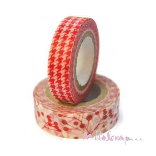 *lot de 2 washi tape rouge we r memory keepers autocollant scrapbooking (réf.210)*