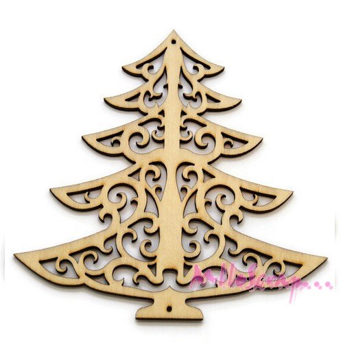 Sapin de noel découpes bois décoration scrapbooking - 1 pièce