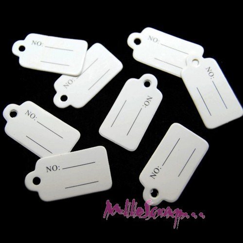 Mini étiquettes, mini tags scrapbooking carterie décoration - 10 pièces