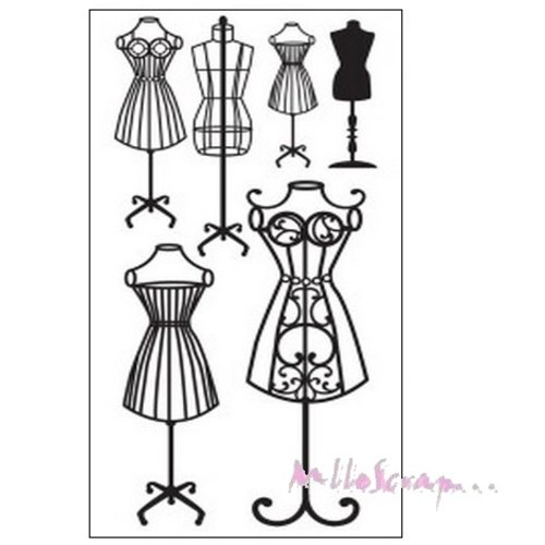 Transferts rub-ons mannequins kaisercraft embellissement scrapbooking - 1 planche