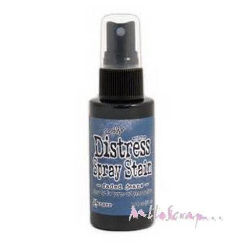 Encre liquide spray 57ml "distress spray stain" tim holtz faded jeans embellissement scrapbooking