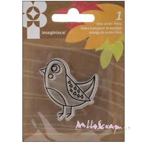 Petit tampon transparent oiseau american crafts embellissement scrapbooking - 1 pièce