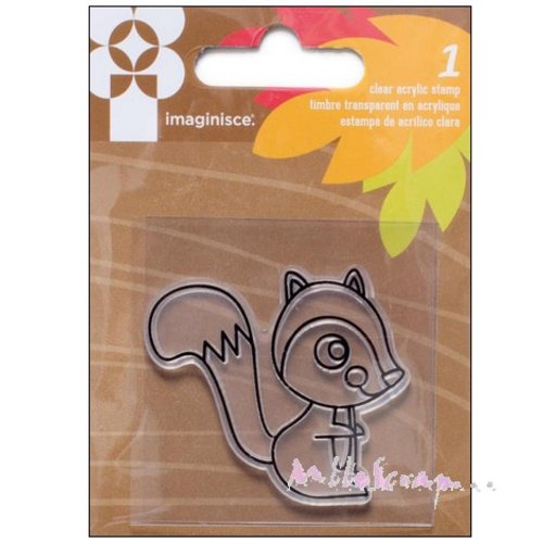Petit tampon transparent écureuil american crafts embellissement scrapbooking - 1 pièce