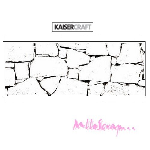 Tampon transparent acrylique "mur de pierre" kaisercraft embellissement scrapbooking - 1 pièce