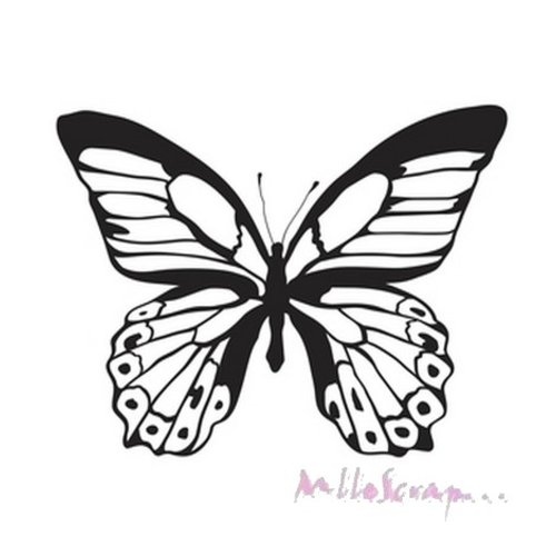 Grand tampon transparent acrylique kaisercraft "papillon" embellissement scrapbooking - 1 pièce