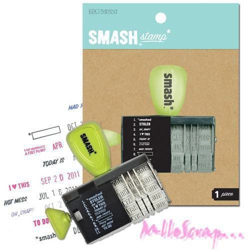 Tampon date et expressions, bullet journal k&company scrapbooking -1 pièce