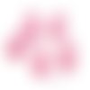 Petites appliques tissu bavoirs rose bébé faire-part naissance embellissement scrapbooking - 5 pièces
