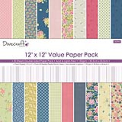 Papiers imprimés recto verso "leyton" 30 x 30 cm scrapbooking carterie - 10 pièces