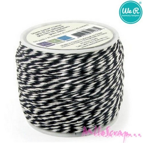 Bobine de 45 m de baker's twine noir "we r memory keepers" scrapbooking carterie décoration