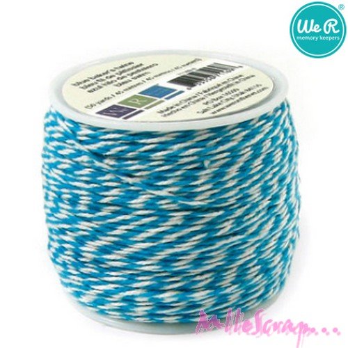 Bobine de 45 m de baker's twine bleu "we r memory keepers" scrapbooking carterie décoration