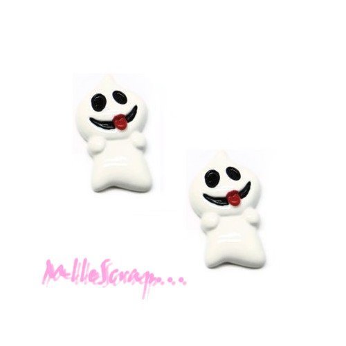 Fantômes halloween résine embellissement scrapbooking carte bijoux - 2 pièces