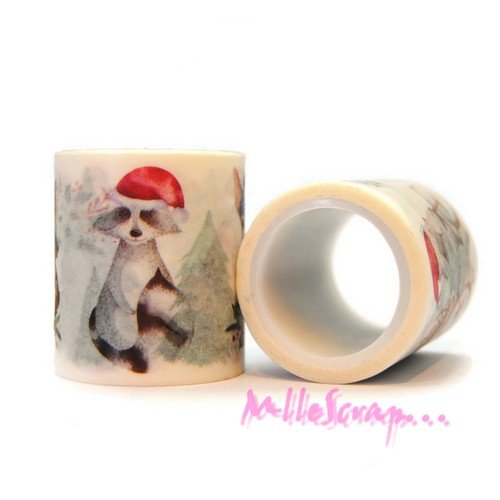 Masking tape papier autocollant noël embellissement scrapbooking carterie décoration - 5 mètres
