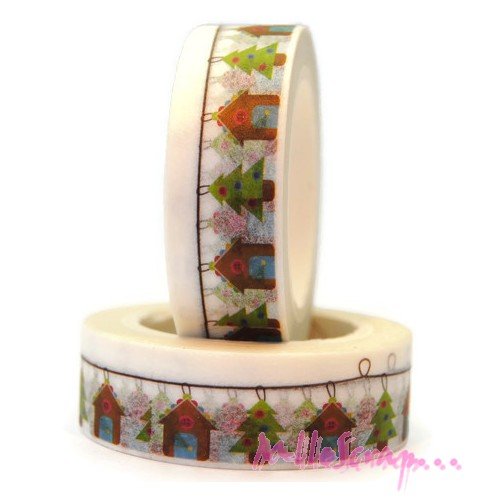 Masking tape guirlande de noël embellissement scrapbooking carterie décoration - 10 mètres8