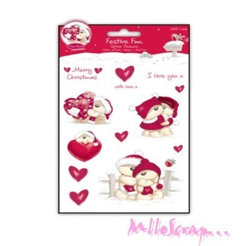 Stickers noel fizzy moon noel embellissement scrapbooking carterie déco - 1 planche