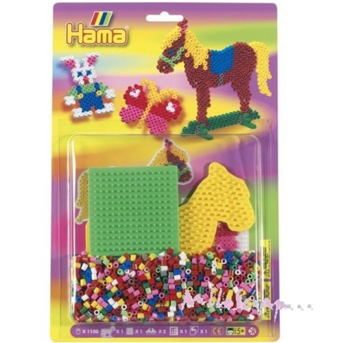Kit de 1100 perles à repasser hama thème "les animaux"