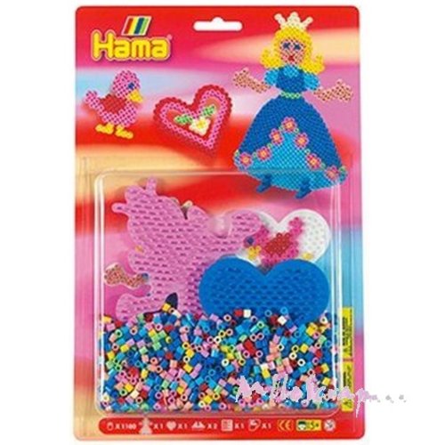 Kit de 1100 perles à repasser hama thème "les princesses"