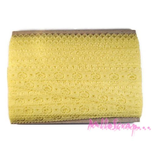 1 m dentelle jaune clair embellissement scrapbooking carterie