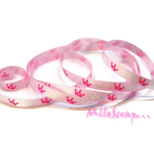 1 m ruban rose clair imprimé couronnes embellissement scrapbooking couture