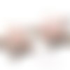Grandes étoiles blanc résine embellissement scrapbooking carterie bijoux diy - 2 pièces