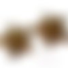 Grandes étoiles marron résine embellissement scrapbooking carterie bijoux diy - 2 pièces